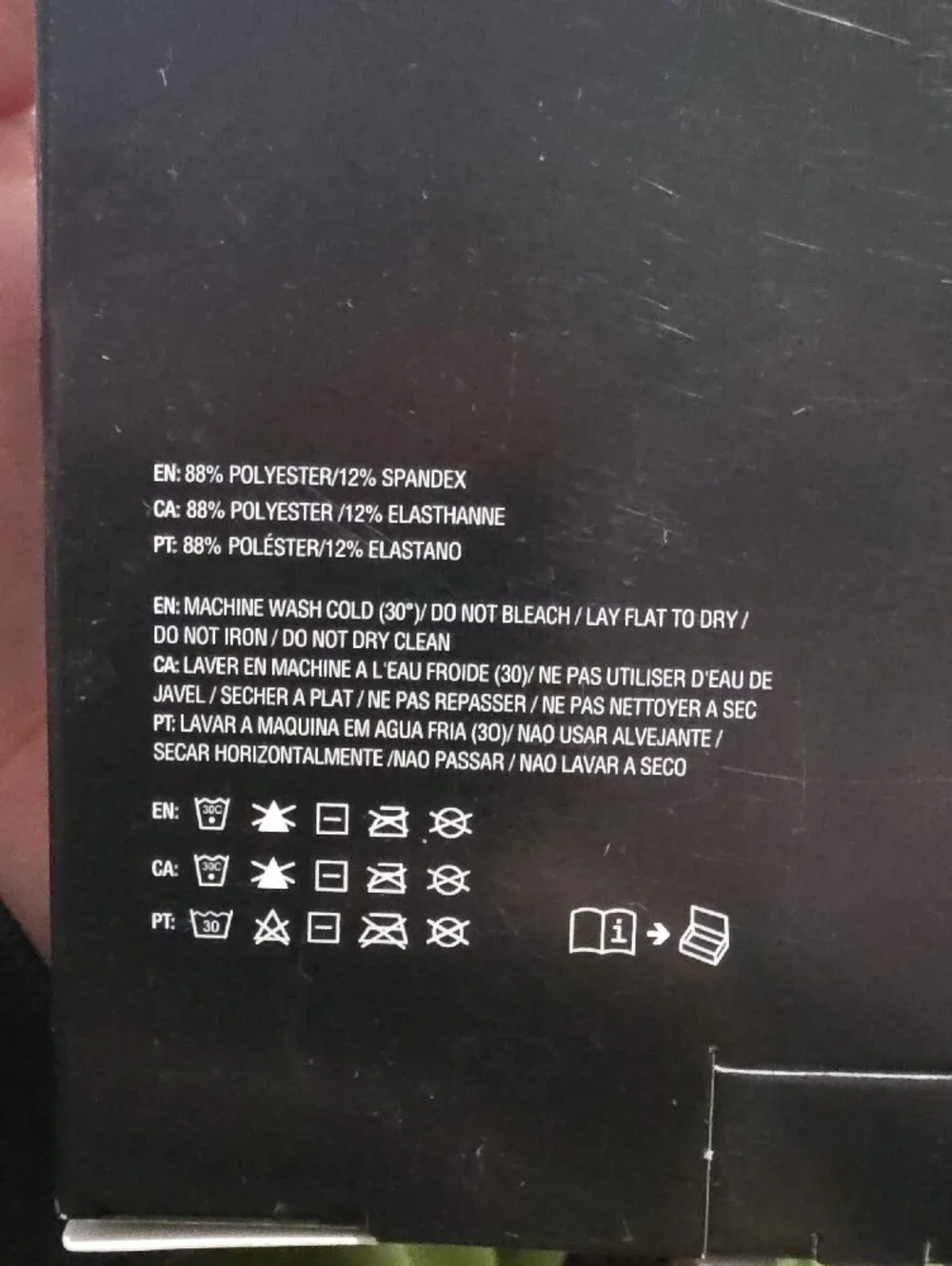 Nike Black Hood Packaging with White Text